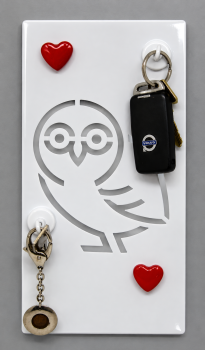 Sonderposten für Wiederverkäufer / Schlüsselbord magnetisch "Eule" inkl. Magnete / Packung mit 20 Sets!