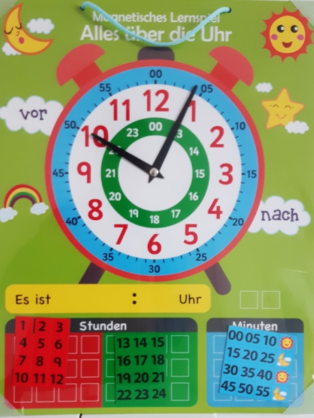 Learning Board "Uhr" / Set mit 10 Stück