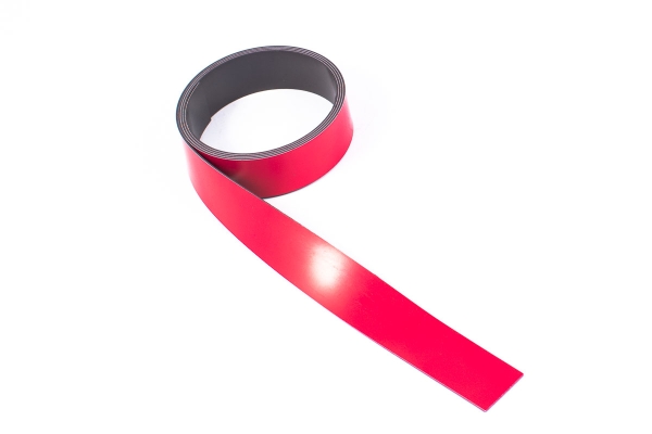 Magnetband rot / 20 mm breit / 1 Meter lang / 5 Stück